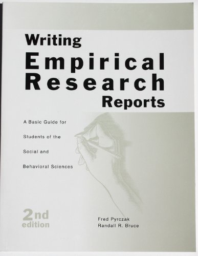 Beispielbild fr Writing Empirical Research Reports: A Basic Guide for Students of the Social and Behavioral Sciences zum Verkauf von Wonder Book