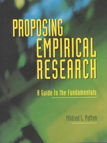 Beispielbild fr Proposing Empirical Research-1st Ed : A Guide to the Fundamentals zum Verkauf von Better World Books