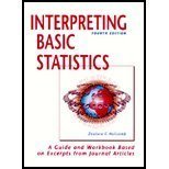 Beispielbild fr Interpreting Basic Statistics: A Guide and Workbook Based on Excerpts from Journal Articles zum Verkauf von SecondSale