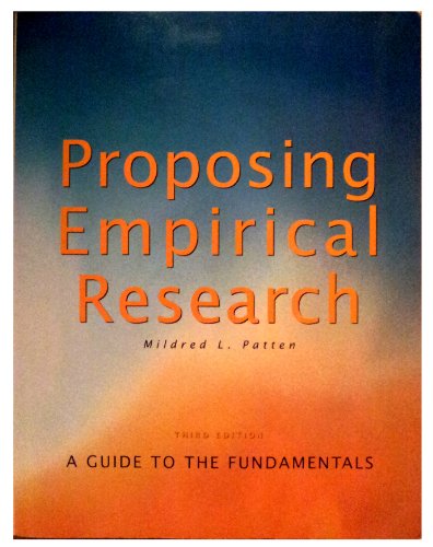 Beispielbild fr Proposing Empirical Research-3rd Ed : A Guide to the Fundamentals zum Verkauf von Better World Books
