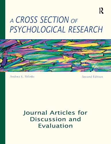 Stock image for A Cross Section of Psychological Research: Journal Articles for Discussion and Evaluation for sale by Blackwell's