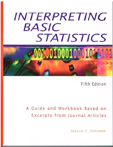 Imagen de archivo de Interpreting Basic Statistics: A Guide and Workbook Based on Excerpts from Journal Articles a la venta por SecondSale