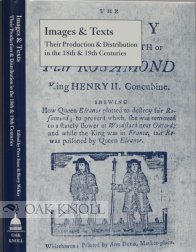 Imagen de archivo de Images & Texts : Their Production and Distribution in the 18th and 19th: Their Production and Distribution in the 18th and 19th Centuries (Print Networks, 1) a la venta por Heartwood Books, A.B.A.A.