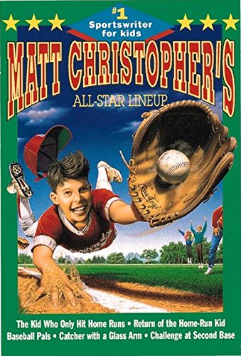 Stock image for Matt Christopher's All-Star Lineup : The Kid Who Only Hits Homers, Return of the Home Run Kid, Baseball Pals, Catcher with a Glass Arm, Challenge at Second Base for sale by Better World Books