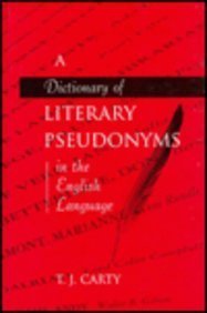 Imagen de archivo de A Dictionary of Literary Pseudonyms in the English Language a la venta por Star Canyon Books
