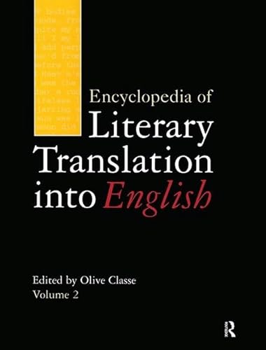 Stock image for Encyclopedia of Literary Translation for sale by Ammareal