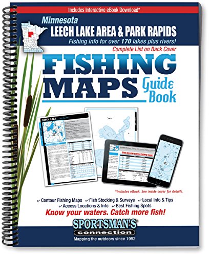 Stock image for Northern Minnesota - Leech Lake Area & Park Rapids Area Fishing Map Guide (Fishing Maps Guide Book) for sale by HPB-Red