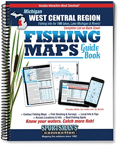 9781885010520: West Central Michigan Fishing Map Guide (Sportsman's Connection)