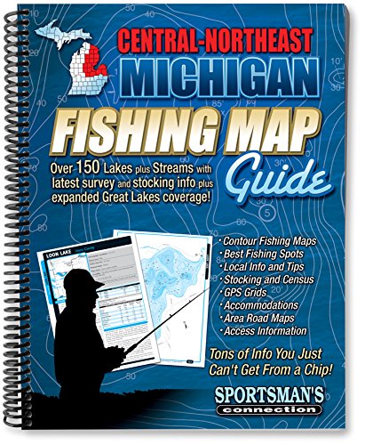 9781885010537: Central Northeast Michigan Fishing Map Guide