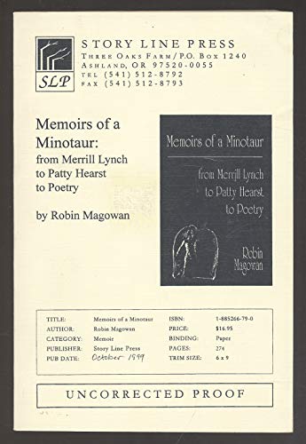 Beispielbild fr Memoirs of a Minotaur: From Merrill Lynch to Patty Hearst to Poetry zum Verkauf von beat book shop
