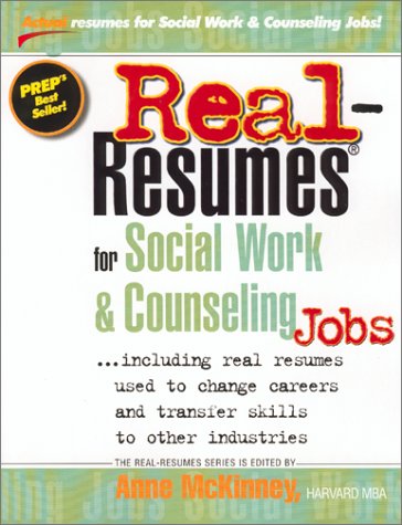 Beispielbild fr Real-Resumes for Social Work and Counseling Jobs zum Verkauf von Better World Books