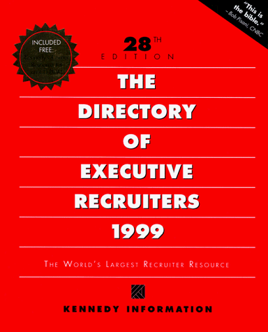 Beispielbild fr Directory of Executive Recruiters 1999 zum Verkauf von Top Notch Books