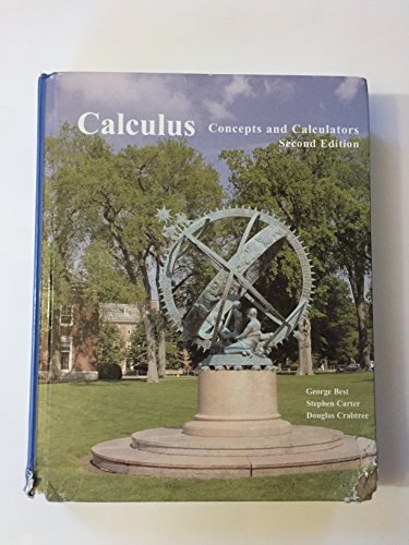 Imagen de archivo de Calculus : Concepts and Calculators a la venta por Better World Books