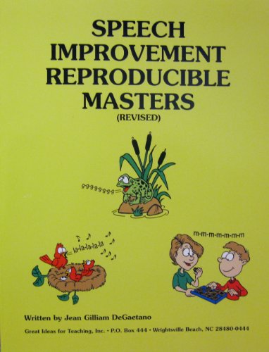 Beispielbild fr Speech Improvement Reproducible Masters (revised) zum Verkauf von GoldBooks