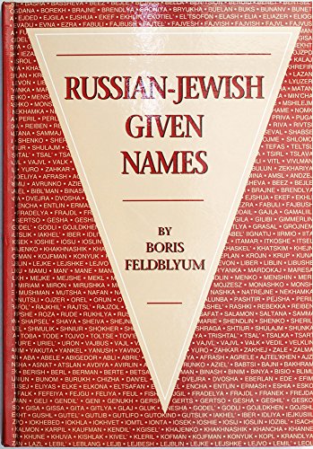 Beispielbild fr Russian-Jewish Given Names zum Verkauf von Goodwill Books