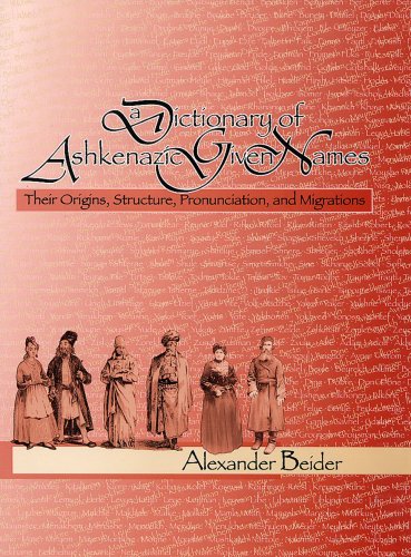 9781886223127: A Dictionary of Ashkenazic Given Names : Their Origins, Structure, Pronunciations, and Migrations