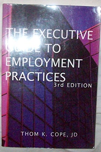 Beispielbild fr The Executive Guide to Employment Practices zum Verkauf von Friends of  Pima County Public Library