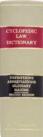 The Cyclopedic Law Dictionary Comprising the Terms and Phrases of (9781886363854) by Walter A. Shumaker; G.F. Longsdorf; J.C. Cahill