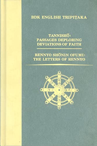 Stock image for Tannisho / Rennyo Shonin Ofumi (BDK English Tripitaka) for sale by HPB-Red