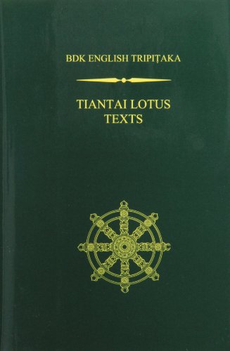 9781886439450: Tiantai Lotus Texts (BDK English Tripitaka)