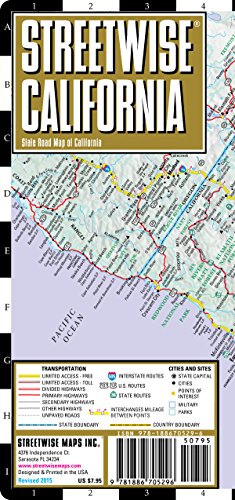 Beispielbild fr Streetwise California Map - Laminated State Road Map of California: Folding Pocket Size Travel Map (Streetwise (Streetwise Maps)) zum Verkauf von medimops