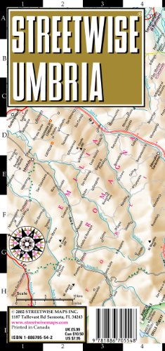 Beispielbild fr Streetwise Umbria Map - Laminated Road Map of Umbria, Italy - Folding pocket size travel map zum Verkauf von Ergodebooks