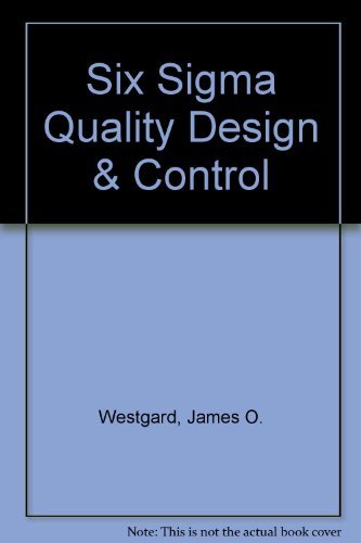 Imagen de archivo de Six Sigma Quality Design & Control a la venta por HPB-Red