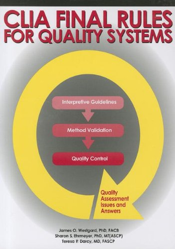 Imagen de archivo de CLIA Final Rules for Quality Systems: Quality Assesment Issues and Answers a la venta por ThriftBooks-Dallas