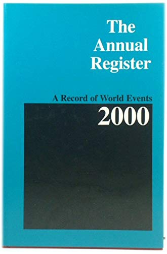 Beispielbild fr The Annual Register: A Record of World Events, 2000 zum Verkauf von Anybook.com