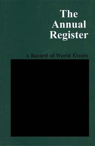 Beispielbild fr Annual Register 2001 zum Verkauf von Cambridge Rare Books