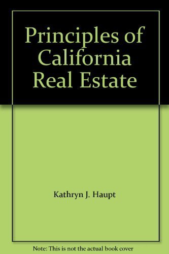 Imagen de archivo de Principles of California Real Estate a la venta por HPB-Red
