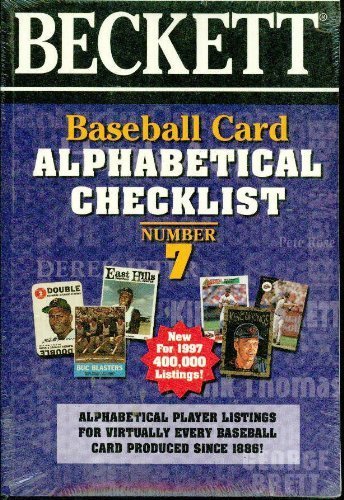 Beispielbild fr Baseball Card Alphabetical Checklist No. 7 zum Verkauf von More Than Words