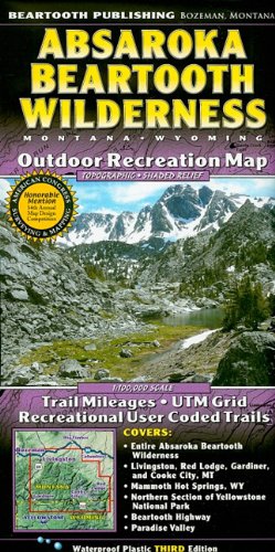 Stock image for Absaroka Beartooth Wilderness: Montana, Wyoming: Outdoor Recreation Map for sale by Idaho Youth Ranch Books