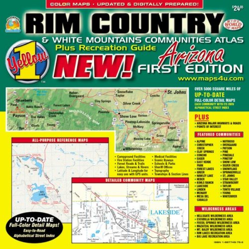 9781887749756: Rim Country & White Mountain Communities Atlas (Yellow 1 Series of Maps and Atlases)