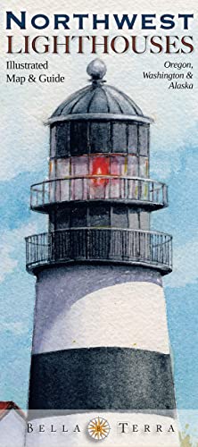 Imagen de archivo de Northwest Lighthouses Map - Illustrated Guide a la venta por Ergodebooks