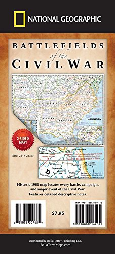 Beispielbild fr Battlefields of the Civil War Map zum Verkauf von GF Books, Inc.