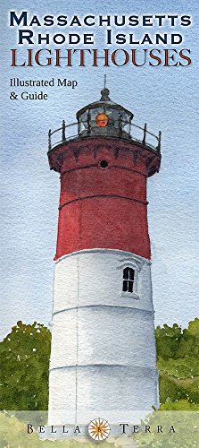 Beispielbild fr Massachusetts Rhode Island Lighthouses: Illustrated Map & Guide zum Verkauf von Revaluation Books