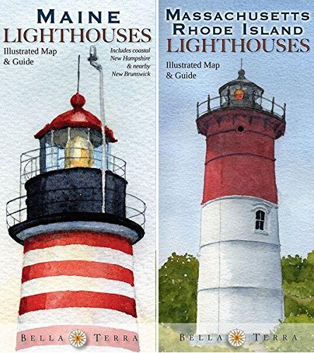 Stock image for New England Lighthouses Map Pack - Maine, New Hampshire, Massachusetts & Rhode Island for sale by Irish Booksellers