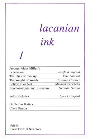 9781888301106: Lacanian Ink: No. 19