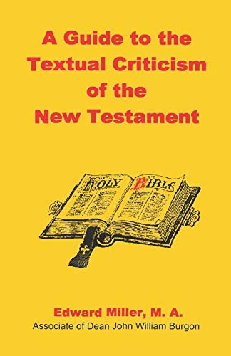 Beispielbild fr A Guide to the Textual Criticism of the New Testament zum Verkauf von HPB-Diamond