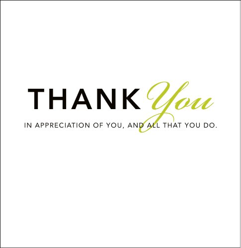 Beispielbild fr Thank You: In Appreciation of You, and All That You Do (Gift of Inspiration) zum Verkauf von Wonder Book