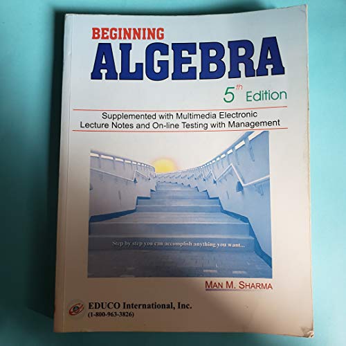 Beispielbild fr Beginning Algebra (Beginning Algebra 5th Edition Supplemented with Multimedia Electronic Lecture Not zum Verkauf von HPB-Emerald