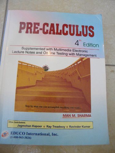 Stock image for Pre-Calculus: Supplemented with Multimedia Electronic Lecture Notes and On-Line Testing with Managem for sale by HPB-Red