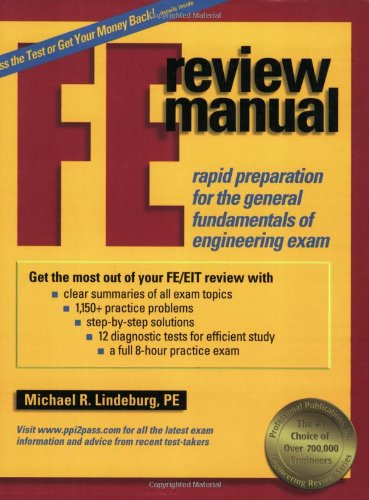 Stock image for FE Review Manual: Rapid Preparation for the General Fundamentals of Engineering Exam for sale by Ergodebooks