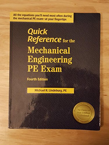 9781888577808: Quick Reference for the Mechanical Engineering Pe Exam