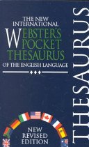 Beispielbild fr The new international Webster's pocket thesaurus of the English language zum Verkauf von Wonder Book