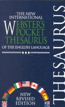 9781888777499: The new international Webster's pocket thesaurus of the English language