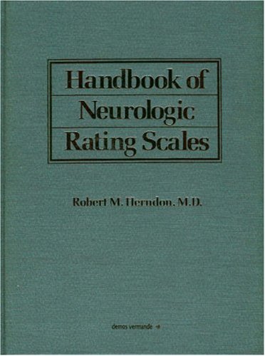 Beispielbild fr Handbook of Neurologic Rating Scales zum Verkauf von Better World Books