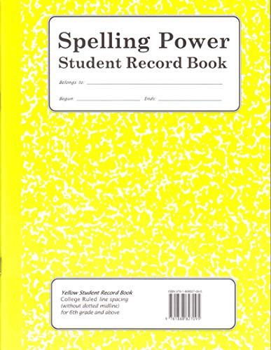 Stock image for Spelling Power Student Record Book: Yellow for sale by Ergodebooks