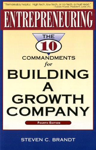 Stock image for Entrepreneuring: The Ten Commandments for Building a Growth Company for sale by WorldofBooks